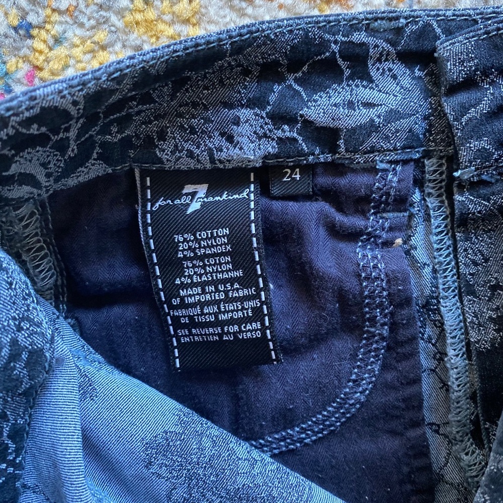 7 For All Mankind Flower Pattern Jeans - Picture 6 of 6